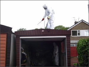 Asbestos removal preparation